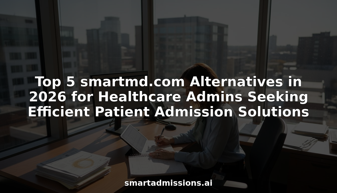Healthcare admin reviewing patient admissions forms