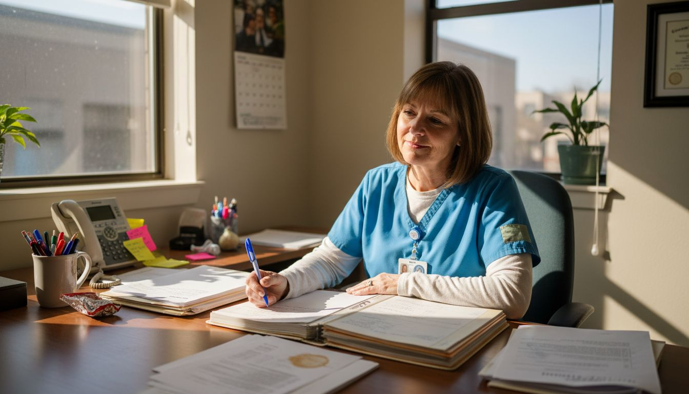 Admissions coordinator processing patient referrals