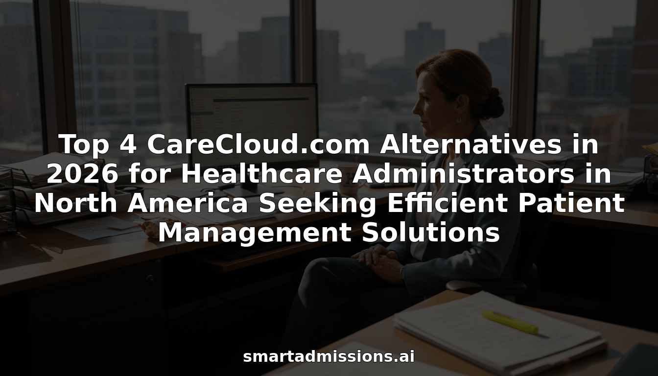 Healthcare administrator at desk reviewing patient software