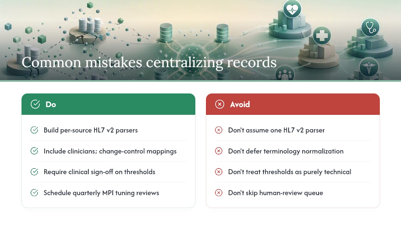 What most teams get wrong when centralizing patient records — overview diagram