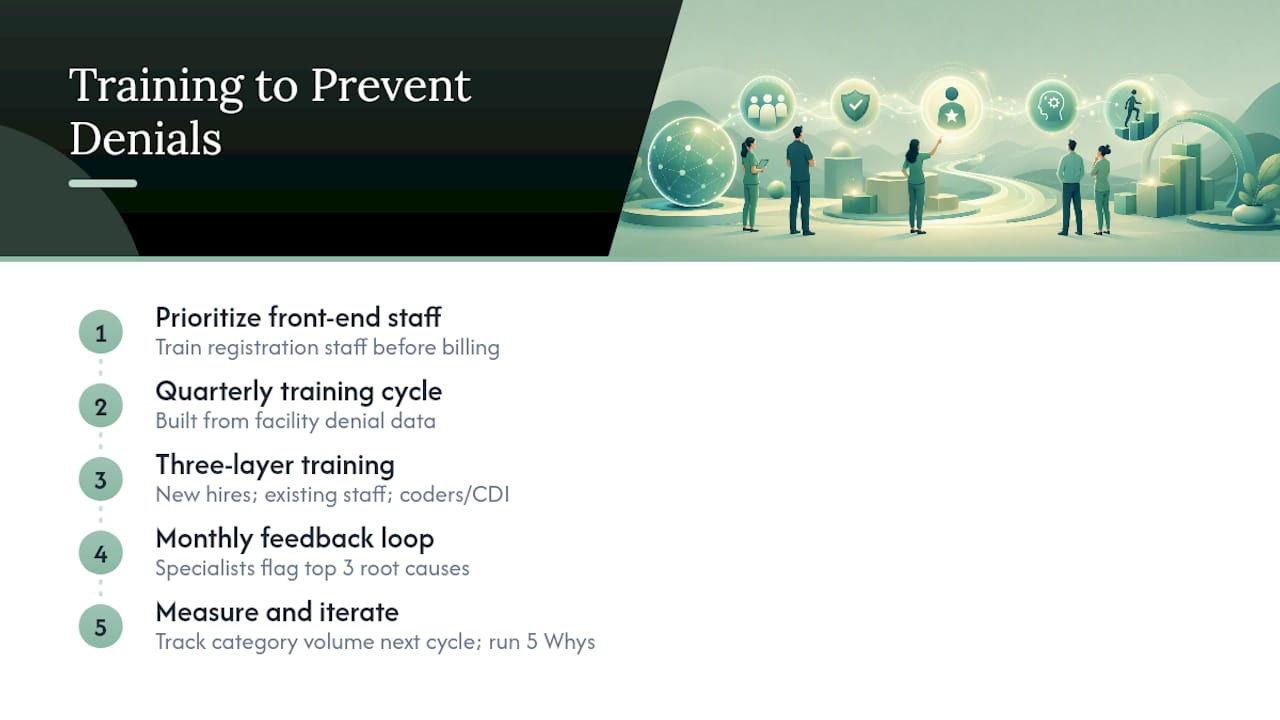 How Should You Train Staff to Prevent Denials Before They Happen? — overview diagram