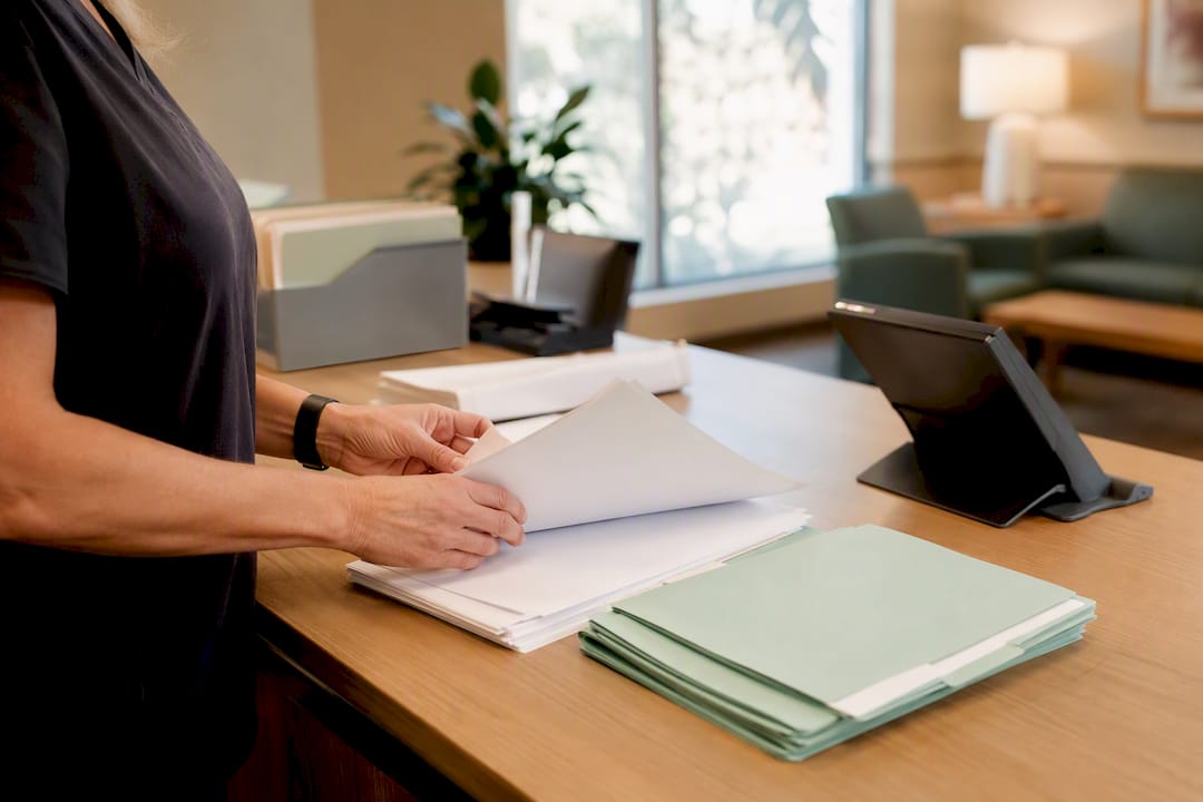 patient screening intake process hospital environment