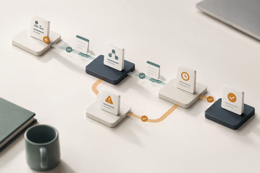 stateful healthcare referral workflow illustration
